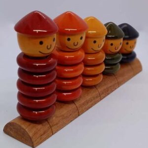 Channapatna Wooden Stacking Toy -Peppy Five