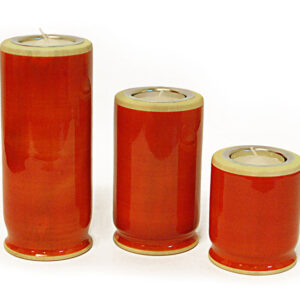 TRINITY ( Red ) Set of 3 Candle Holder
