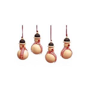 Wooden Christmas DÃ©cor : SNOWMAN (set of 4)