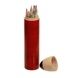 Wooden Pencil Box - Sketch Case ( Red )