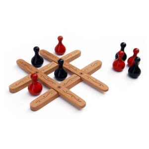 wooden tic tac toe board