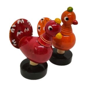 Handcrafted Wooden Dancing Birds Set of 2