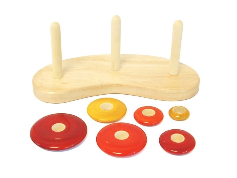 Towerofhanoi-woodenchannapatnatoyscattered